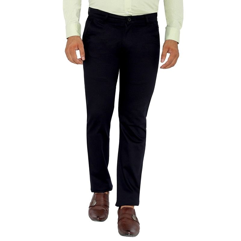 UTD 6 - Navy Cotton Lycra Casual Trousers